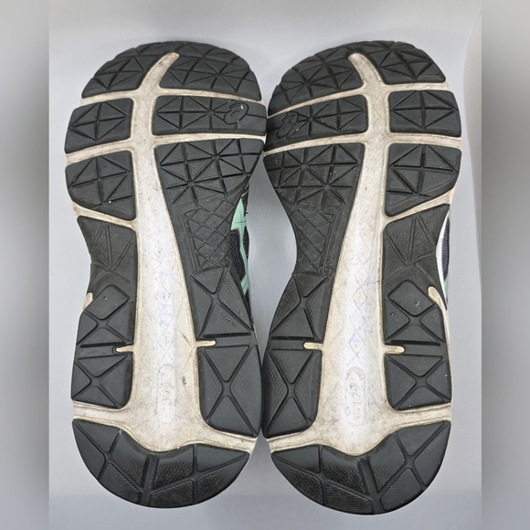 Asics  Gel Contend 4 Womens Size 7.5 Silver & Aqua Green Logo Pink Laces - Picture 10 of 13